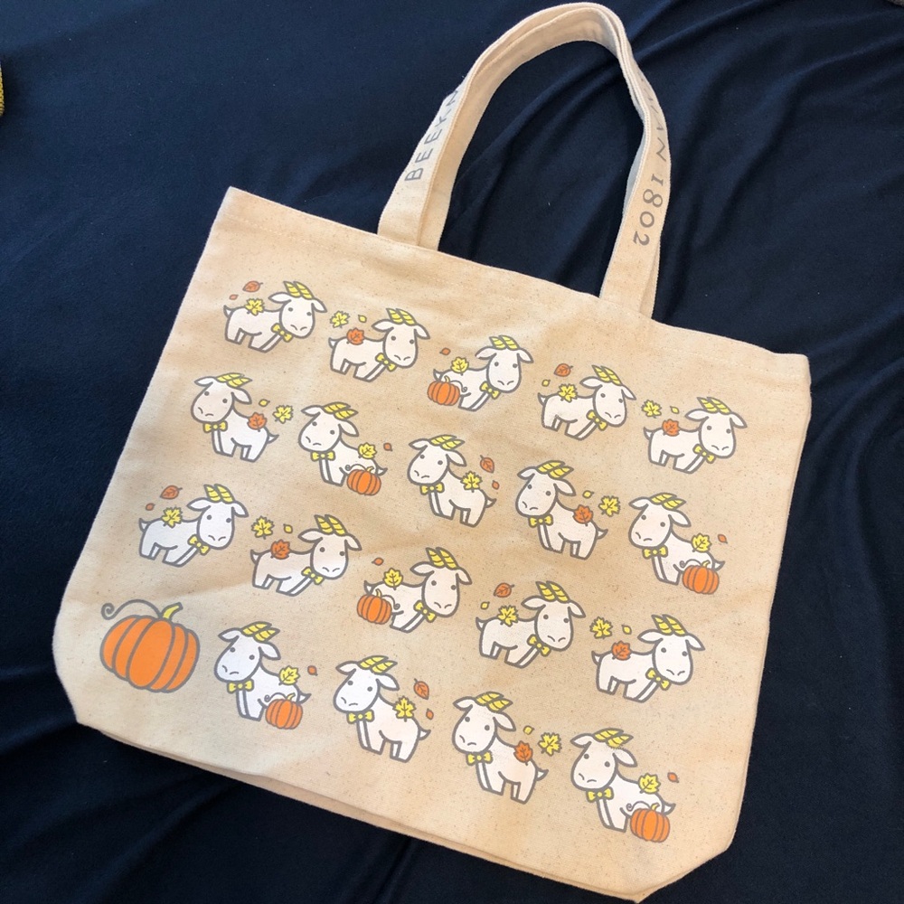 Beekman 1802 Cream Mini tote Bag  limited edition fall pumpkin